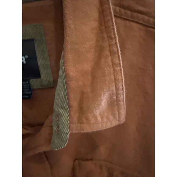 BIG & TALL CQR Men’s Flannel Button Up Shirt Rust Orange 3XLT GUC - Picture 5 of 14